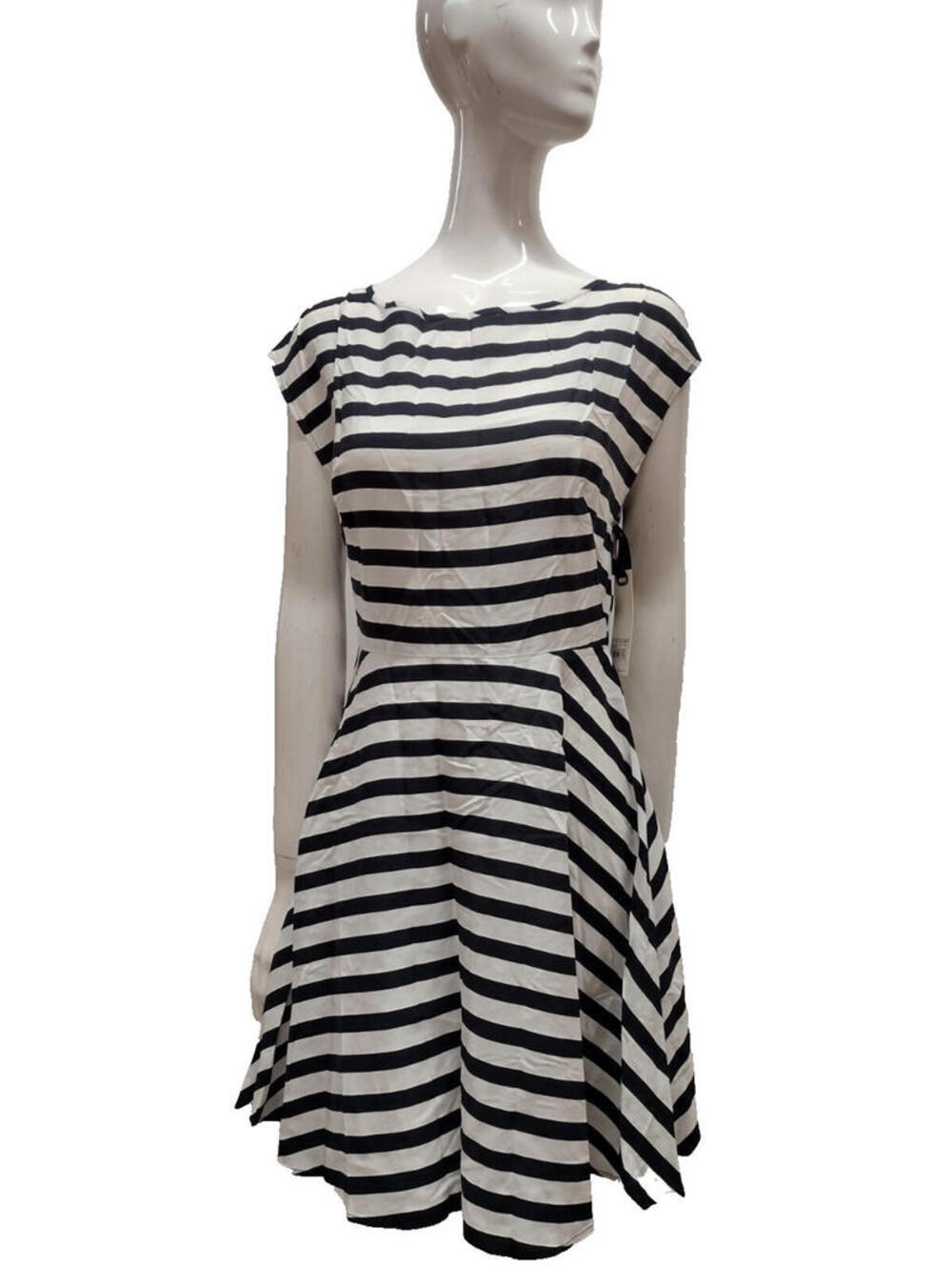 BB Dakota Black & White Stripes Dress Striped Emo Euro 30 USA 8 Waist 28 in NEW